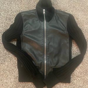 Bailey 44 Women's Black Leather Body
Cardigan Sweater Knit $148 XS